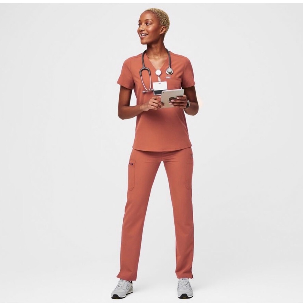 Figs Women's Terra cotta Pants & Top